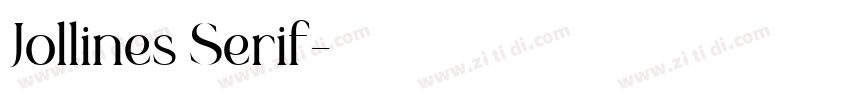 Jollines Serif字体转换